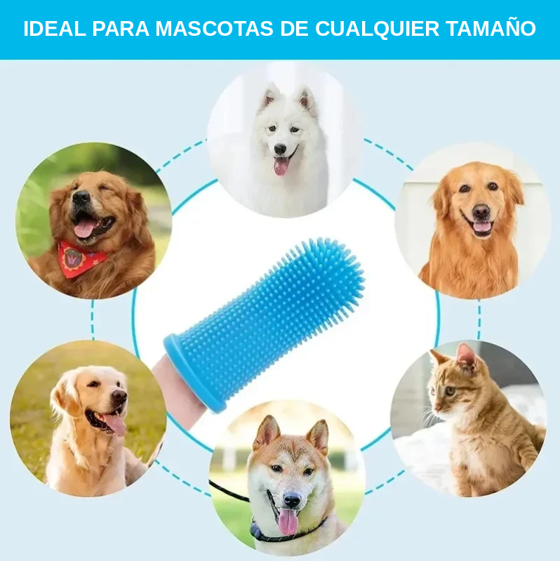 Kit de Cepillos de Dedo de Silicona para Perros y Gatos